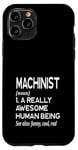 Coque pour iPhone 11 Pro Définition de machiniste amusante Magasin d'outils de machines-outils