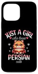 Coque pour iPhone 13 Pro Max Fille Qui Aime Les Chats Persans Adore Chat Persan