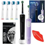 Oral-B Vitality Pro D103 Duo Black/Lilac Violet eltandborste + 4 huvuden