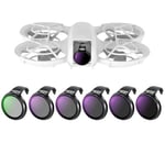 NEEWER Lot de 6 filtres ND compatibles avec DJI Neo, ND8 + ND16 + ND32 + ND64 + ND128 + CPL, Accessoires de Drone polarisant Circulaire à densité Neutre, Verre Optique HD Fin Multicouche, FL-N24