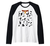 Dog Dalmatian Costume Dalmations Spots Puppy Print Halloween Raglan Baseball Tee