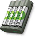 Batterilader GP ReCyko Everyday, inkl. 4stk AA batterier