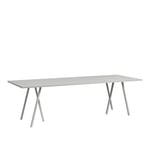 HAY - Loop Stand Table with Support 250 x 92,5 cm Grey  - Matbord - Leif Jørgensen - Grå