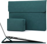 13 Pouces Housses Ordinateur Portable Sacoche Avec Fonction Stand Pour Macbook Air 13 M3 A3113 M2 M1 2024-2018, Macbook Pro 13 M2 M1 2024-2016, 2024 13 Ipad Pro/Air, Surface Pro, Vert Foncé