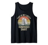 Dominoes Funny Board Game Lover Lucky Domino Player Vintage Tank Top