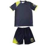 uhlsport Ligue 1 Team Kit Soccer, Men, mens, 100349501, Jeans Blue/Neon Yellow, 8 Years