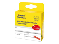 Avery Signature - Dekorationsbindemedel - Pil - 0.5 X 2.5 Cm - Röd Med Vita Bokstäver - Permanent - Papper (Paket Om 1000)