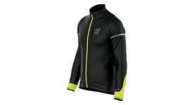 Veste compressport hurricane windproof jacket flash noir jaune fluo