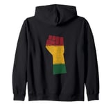 African Map Fist Black History Month Celebration Culture Zip Hoodie