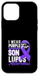 Coque pour iPhone 12 mini I Wear Purple For Son Lupus Sensibilisation