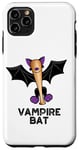 Coque pour iPhone 11 Pro Max Jeu de mots amusant en forme de chauve-souris vampire