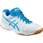 Womens Asics Gel Upcourt B400n 0143 White Blue Lace Up Sports Trainers