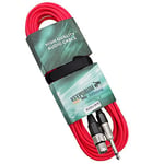 keepdrum MC003 x j 10 m Rouge Câble de micro jack 6,3 mm – XLR FEMELLE