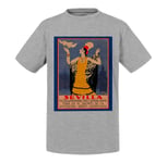 T-Shirt Enfant Sevilla Espagne Affiche Poster Vintage Voyage Art Deco 30's