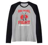 Wrestling Wrestler Ring the bell, fight like hell! Raglan Baseball Tee