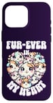 Coque pour iPhone 16 Pro Max Fur-ever in My Heart Kawaii Cochon d'Inde Cœur