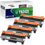 Toner 2420 4 Compatibles Brother TN2420 TN-2420 TN2410 TN-2410 Cartouches de Toner pour Toner Brother MFC-L2710DW DCP-L2530DW HL-L2350DW DCP-L2510D HL-L2375DW MFC-L2730DW MFC-L2750DW L2310D.[G873]