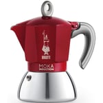 Bialetti Moka Induction 4 Cup, Stovetop Espresso Coffee Maker - Red - Aluminium