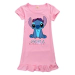 Barn Flickor Lilo och Stitch Sovkläder Nattklänning Pyjamas Nattkläder Nattlinne Pink 140cn