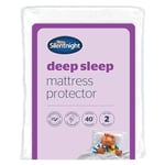 Silentnight Deep Sleep Mattress Protector – Supersoft Quilted Bed Protector Cover with Extra Deep Fitted Easy Fit Stretch Elasticated Straps – Machine Washable and Hypoallergenic – Small Double