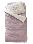 VERTBAUDET Housse de Couette bébé réversible Douce Provence Oeko-Tex® écru/Parme 80X120