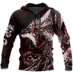 Unisex 3D Printed Hoodies,Unisex Hoodied Sweatshirt Red Gothic Dragon Print Black Casual Warm Long Sleeve Drawstring Pocket Pullover Gift For Women Couple Student Men,Xxl