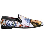 DOLCE & GABBANA Shoes Men Loafers Multicolor Madonna Majolica Amalfi EU44 / US11