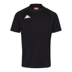 Kappa TELESE Maillot Rugby Homme, Black, FR : 2XL (Taille Fabricant : 2XL)