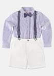 Angel & Rocket Boys Bentley Smart Shirt & Short Set - Blue - Size 8Y