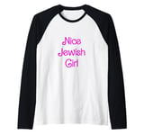 Nice Jewish Girl Birthday Mother's Day Hanukkah Raglan Baseball Tee