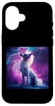 Coque pour iPhone 16 Chien chinois à crête galaxie magique