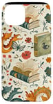 Coque pour iPhone 15 Plus Motif de ver de bibliothèque Cute Dragon Books Cottagecore