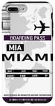 Coque pour iPhone 7 Plus/8 Plus Carte d'embarquement d'avion MIAMI Billet d'avion