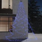 vidaXL Hängande julgran med metallkrok 720 blå LED 5 m inne/ute 328646