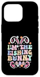 Coque pour iPhone 16 Pro Thème de Pâques I'm the Fishing Bunny