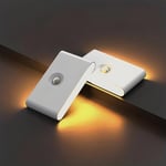 LED-yövalo liiketunnistimella, ladattava USB-yövalo lapsille 3 tilalla (auto/ON/OFF), 2700K lämpimän valkoinen yölamppu makuuhuoneeseen, portaikkoon, kylpyhuoneeseen, vaatehuoneeseen, eteiseen [2 kpl] (A)