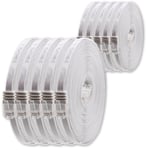 1 M - Blanc - Lot De 10 - Câble Réseau Plat Cat.6 Câble Plat Cat6 Câble Patch Ultra Plat Cat.6 1000 Mbit/S Gigabit Lan (Rj45) Flat Slim Micro