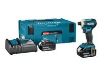 Makita Dtd172rtj - Støtskiftenøkkel - Trådløs - 1/4" Sekskantspor - 180 N·M - 2 Batterier, Inkludert Lader - 18 / 36 V