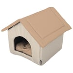 AMI CONFORT 6COU221EC Pagode Maison pour Chat Bicolore 47 x 39 x 42