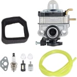 Crea - 29cc Carburetor Replacement For Troy Bilt Tb516ec Edger 29cc 4 Stroke Engine String Trimmer Engine With 753-05996 Air Filter Kit