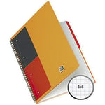 Oxford Cahier Activebook - reliure spirales A4+ 160 pages petits carreaux