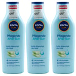 Nivea Sun Nourishing AFTER SUN Lotion 3 x 250ml Cools & Soothes 48H Moisture