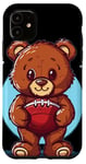 Coque pour iPhone 11 Joli costume d'ours en peluche de football