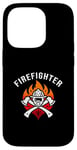 Coque pour iPhone 14 Pro Casque de pompier - Hache - Flamme - Appréciation Hero