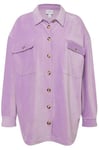 Studio Untold Femme Grandes Tailles Veste Chemisier Oversize à Manches Longues, Coupe Oversize Unisexe, en Velours côtelé Lilas M 823558801-M