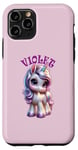 Coque pour iPhone 11 Pro Motif licorne violet pour fille