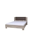 Lit adulte design ROMI 160x200 cm coloris dab canyon. Ideal pour votre chambre à coucher