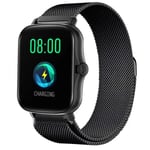 20mm/22mm Milanese band För Amazfit GTS/4/2/2e/3/GTS2 Mini/GTR 47mm/GTR 4/3/ Pro Metal Watch Armband Amazfit bip /U/S/lite rem Black 22mm