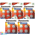 20 PANASONIC CR2025 Lithium Battery 3V Cell Button 4BL Blister Exp 2032 New