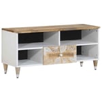 Meuble TV 100x33,5x46 cm bois massif de manguier banc TV meuble hifi vidaXL